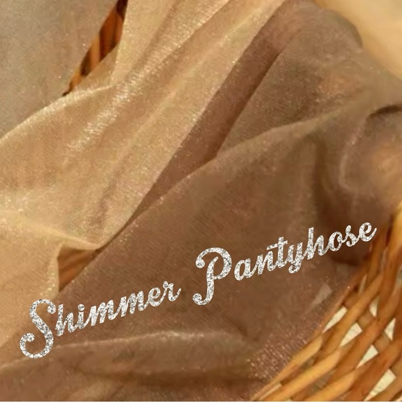 ✨SHIMMERING GLISTENING STOCKINGS PANTYHOSE NYLONS AVAILABLE IN 2 COLORS-NEW - Picture 1 of 6